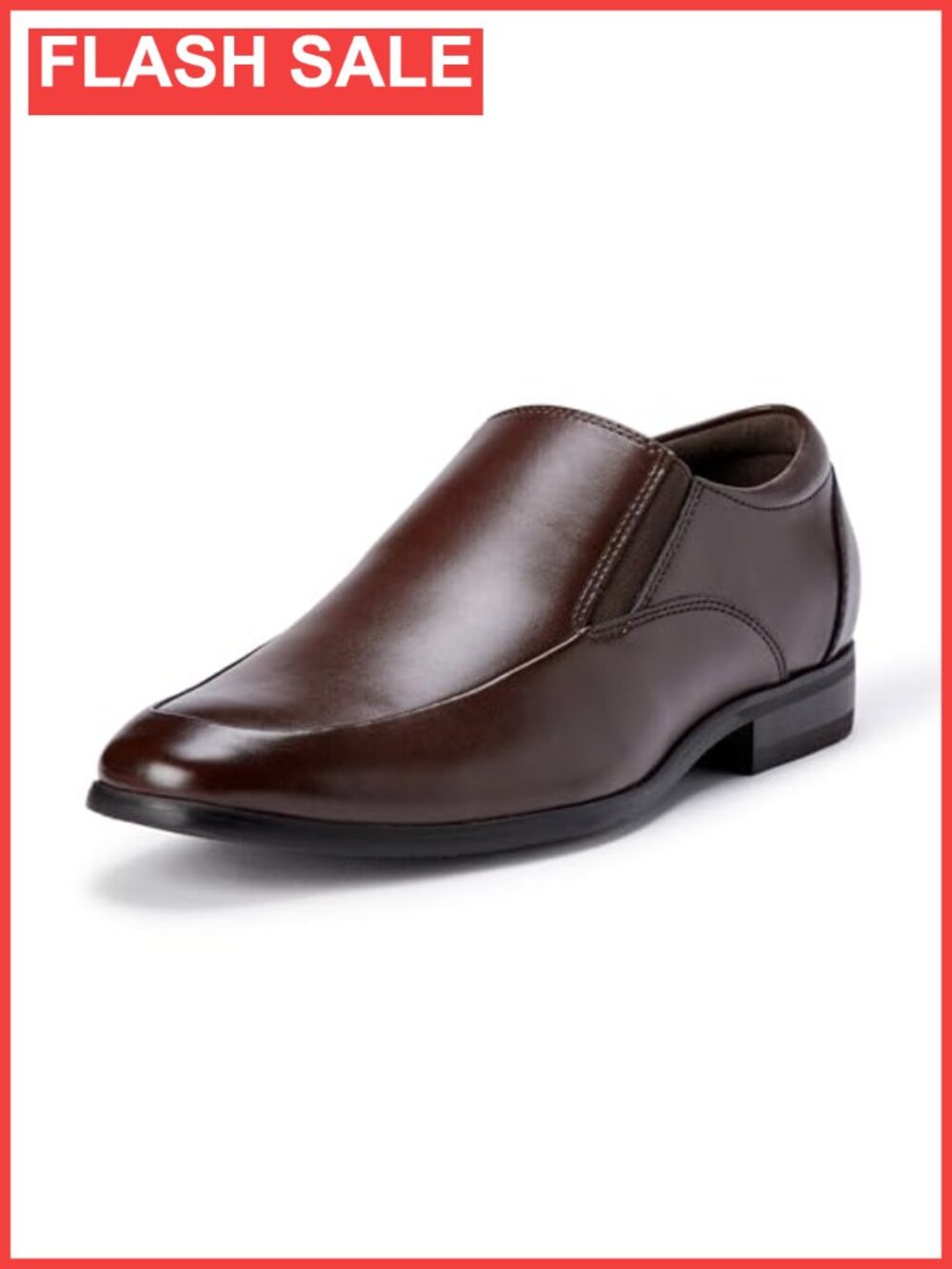 Men's Faux Leather Elasticated Slip-On Apron Toe Loafers Memory Foam